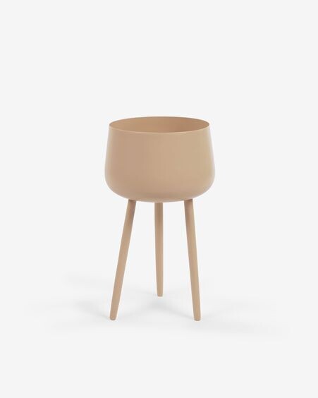 Macetero Apia de metal beige Ø 15 cm