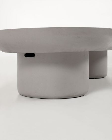 Mesa de centro de exterior Taimi de cemento Ø 140 x 60 cm