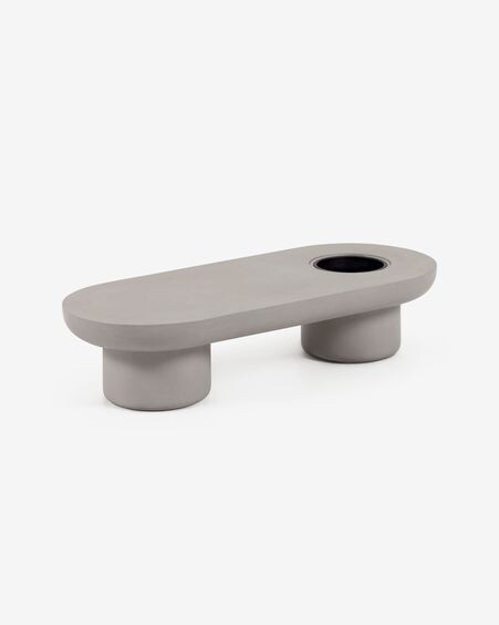 Mesa de centro de exterior Taimi de cemento Ø 140 x 60 cm