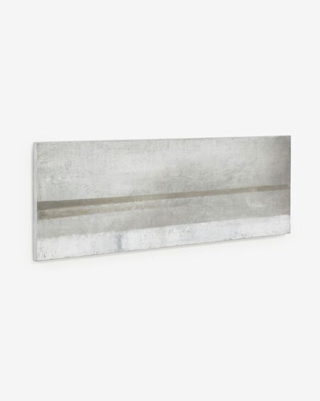 Lienzo Vespera blanco y gris 50 x 150 cm