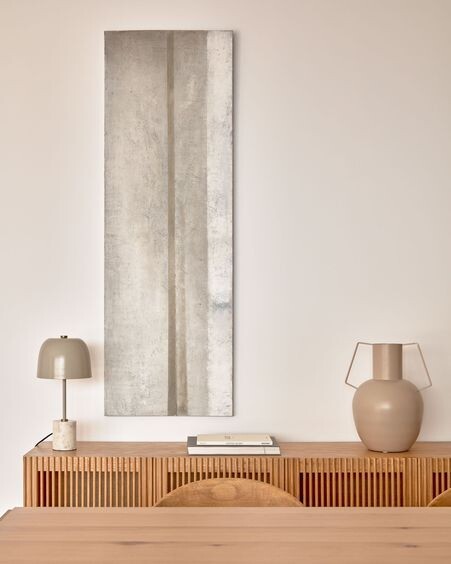 Lienzo Vespera blanco y gris 50 x 150 cm
