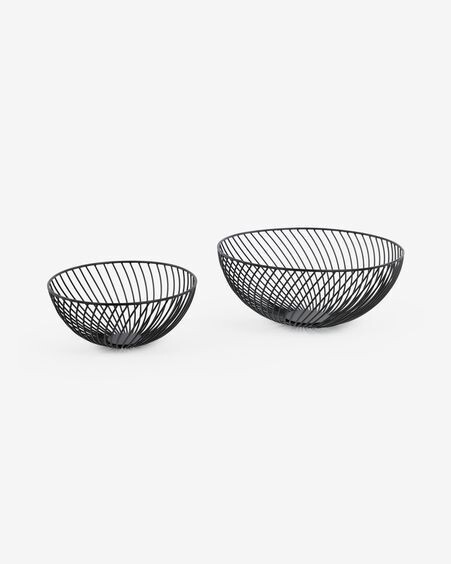 Set Eluney de 2 bols de metal negro