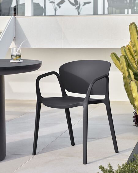 Silla 100% de exterior Ania negro