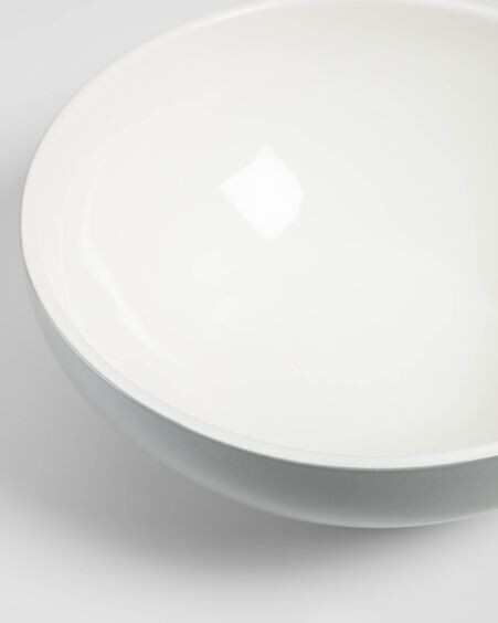 Bol Sadashi grande de porcelana blanco y gris