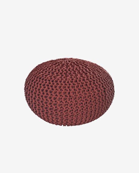 Puf redondo Kennis 100% algodón terracota Ø 60 cm