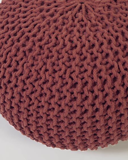 Puf redondo Kennis 100% algodón terracota Ø 60 cm