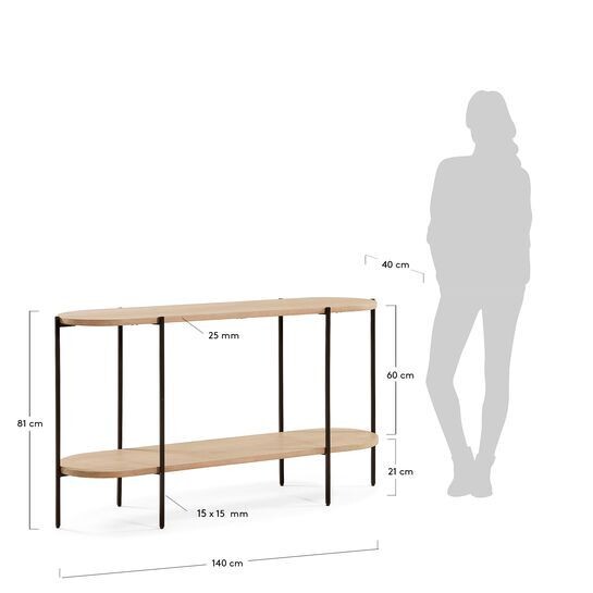 Consola Palmia 140 x 81 cm de madera maciza de mango
