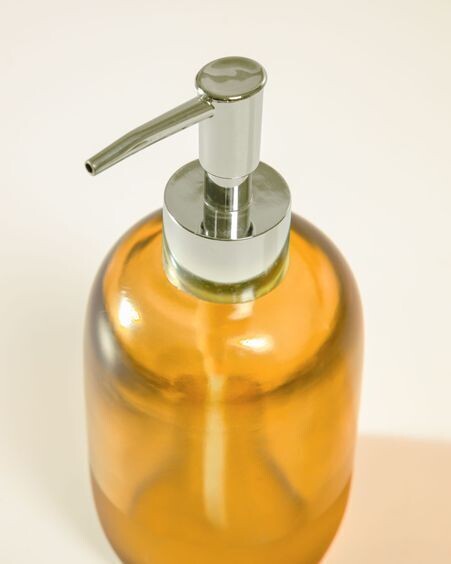 Dispensador de jabón Maive de resina amarillo