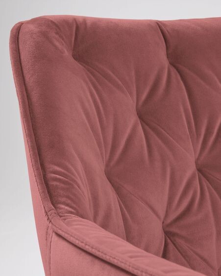 Silla Mulder terciopelo rosa