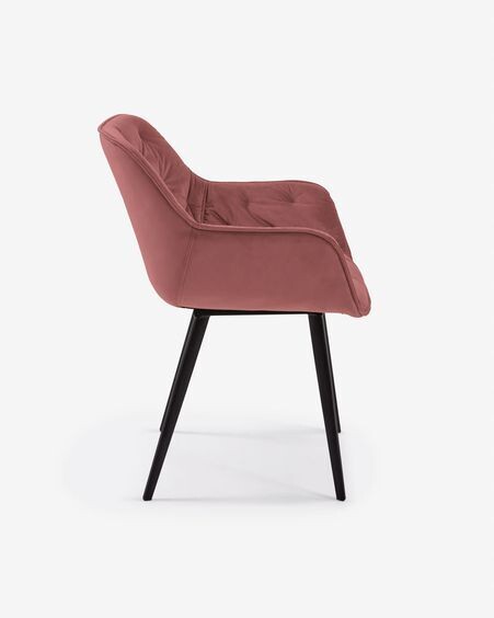 Silla Mulder terciopelo rosa