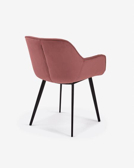Silla Mulder terciopelo rosa