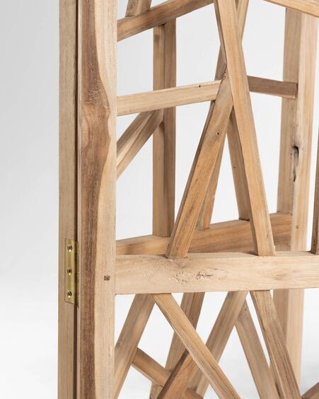 Biombo Avaline de madera maciza de teca 135 x 180 cm