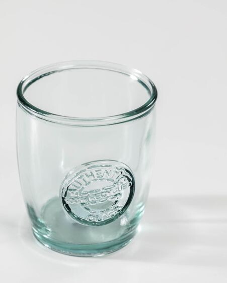 Vaso Tsiande de vidrio transparente 100% reciclado