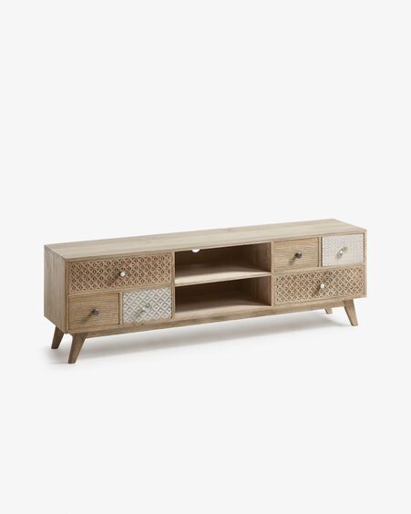 Mueble TV Hoob de madera maciza de mango 160 x 51 cm