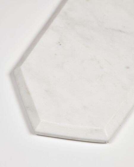 Tabla de servir Claria en forma rectangular de mármol blanco