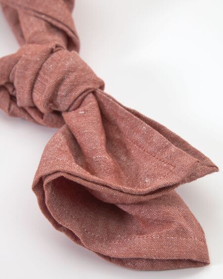 Set Abinadi de 2 servilletas de algodón y lino terracota