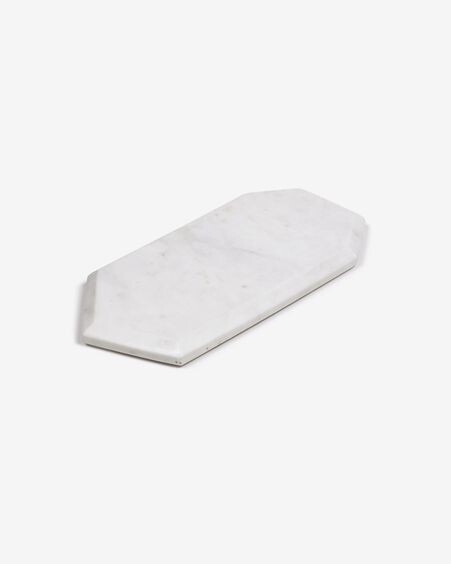 Tabla de servir Claria en forma rectangular de mármol blanco