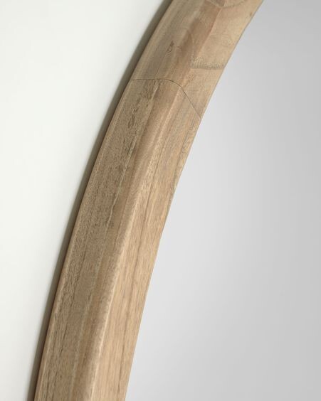 Espejo redondo Alum madera maciza mindi Ø 80 cm