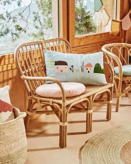 Banco infantil Marzieh de ratán 67 cm