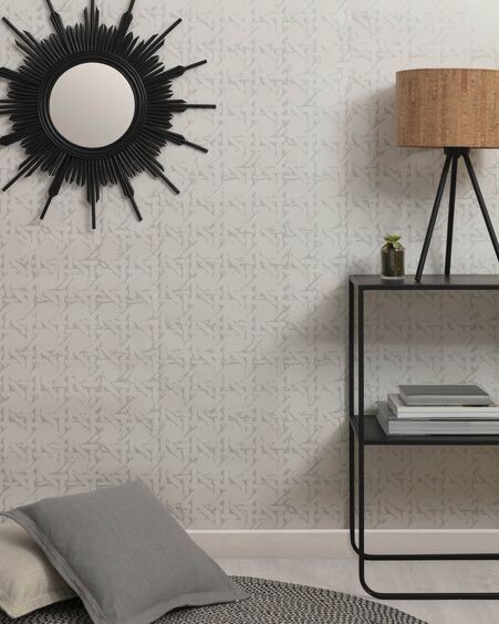Papel pintado Viveka gris y plateado 10 x 0,53 m FSC MIX Credit