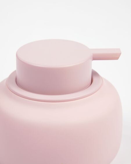 Dispensador de jabón Chia de poliresina rosa