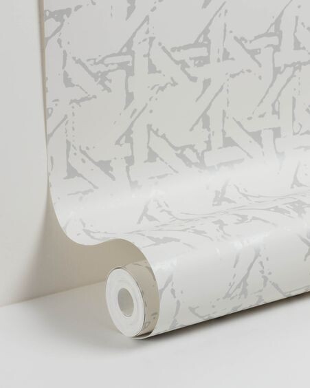 Papel pintado Viveka gris y plateado 10 x 0,53 m FSC MIX Credit