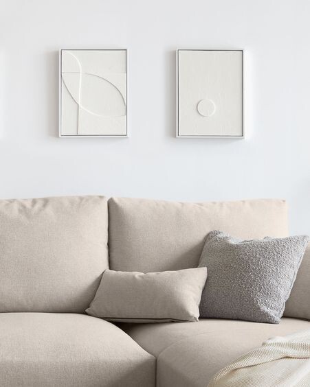 Set Brunella de 2 cuadros blanco 32 x 42 cm