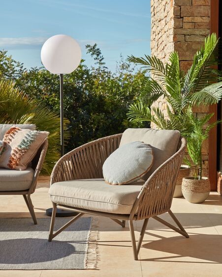 Planta artificial Palmera de helecho con maceta negro 150 cm