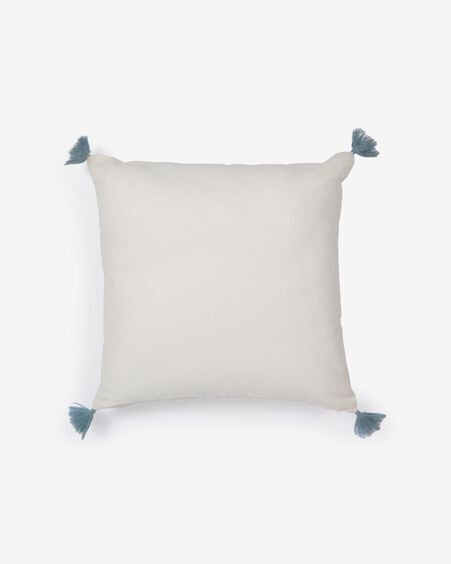 Funda de cojín Adhara 100% algodón blanco 45 x 45 cm