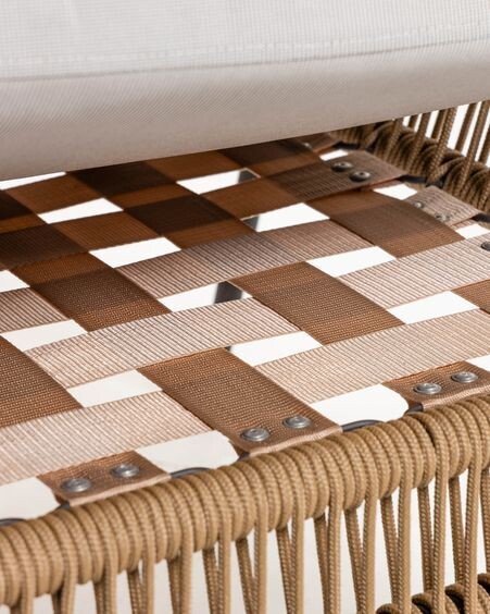 Sofá Samanta 2 plazas cuerda beige 133 cm