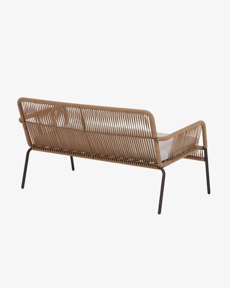 Sofá Samanta 2 plazas cuerda beige 133 cm