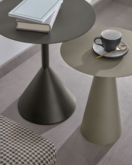 Mesa auxiliar Shirel Ø 40 cm verde