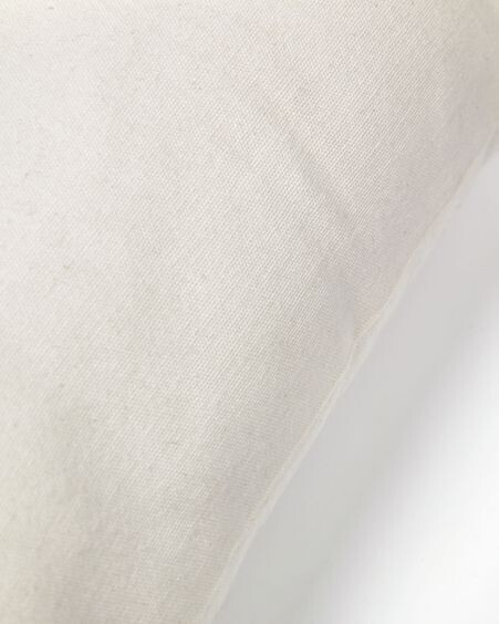 Funda de cojín Adhara 100% algodón blanco 45 x 45 cm
