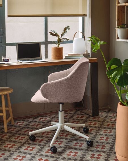 Silla de escritorio Einara rosa