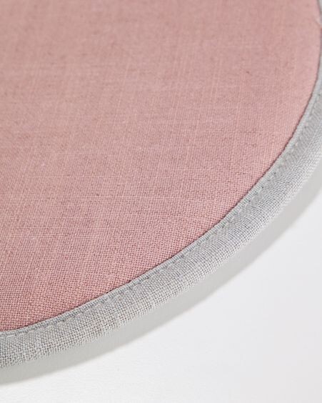 Cojín para silla redondo Prisca rosa Ø 35 cm