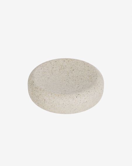 Jabonera Najila de resina beige