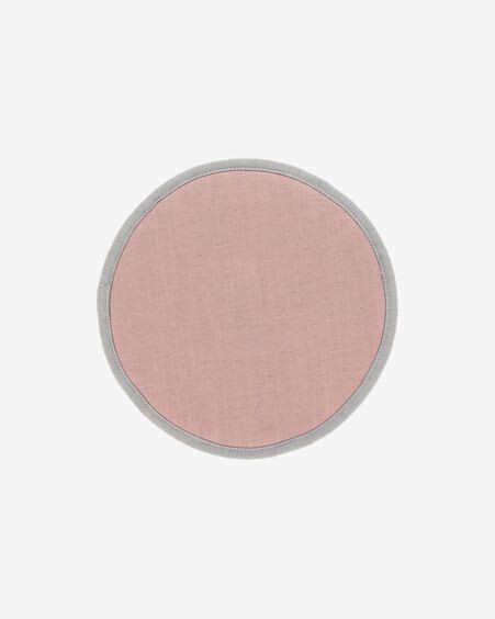 Cojín para silla redondo Prisca rosa Ø 35 cm