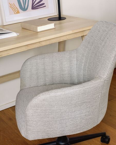 Silla de escritorio Madina gris claro