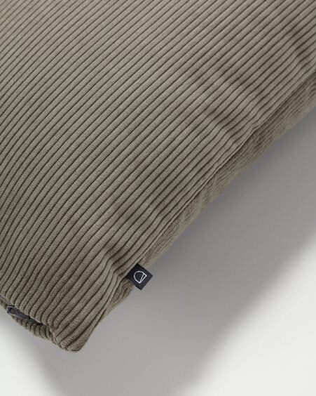 Funda cojín Namie 60 x 60 cm pana gris oscuro