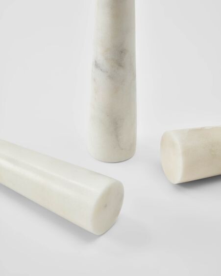 Set Bluma de cubiertos para queso de mármol blanco