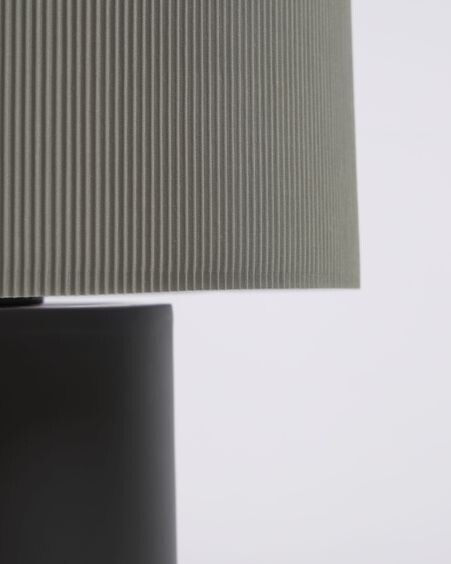 Lámpara de mesa Domicina de metal con acabado negro y gris
