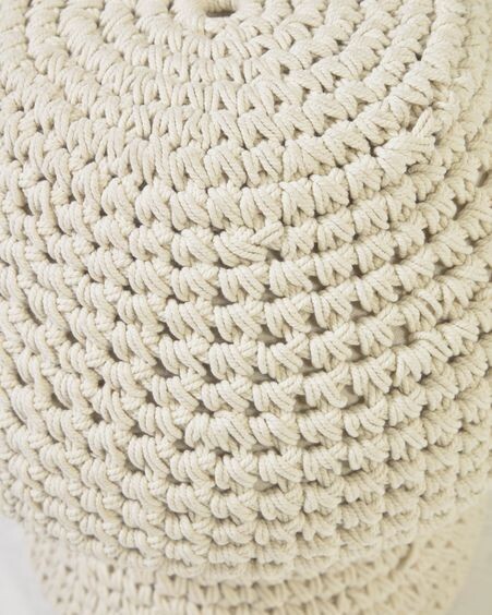 Puf Enrica con forma de seta blanco Ø 30 cm
