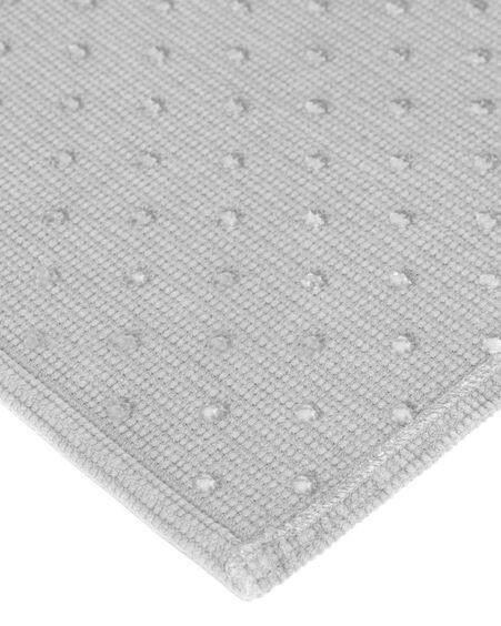 Alfombra de baño Miekki 100% algodón gris claro