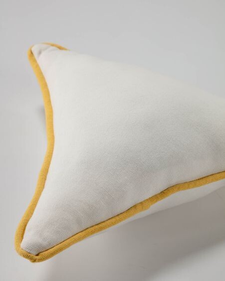 Cojín triangular Fresia 100% algodón blanco