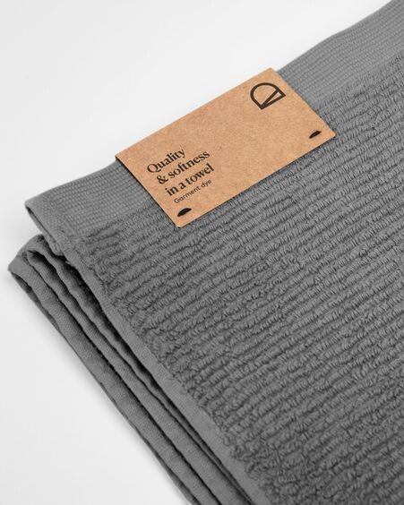 Toalla de manos Miekki gris oscuro
