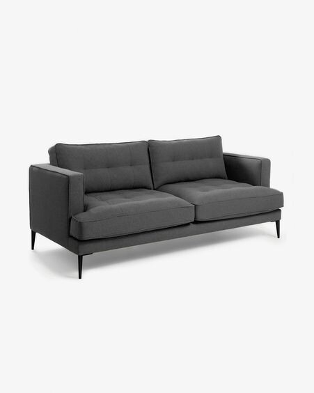 Sofá Tanya 2 plazas gris oscuro 183 cm