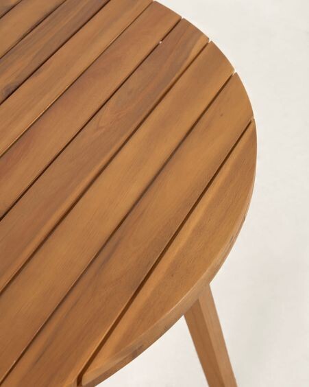 Mesa redonda Vilma de exterior de madera maciza de acacia Ø 90 cm FSC 100%