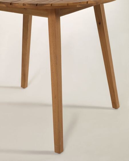 Mesa redonda Vilma de exterior de madera maciza de acacia Ø 90 cm FSC 100%