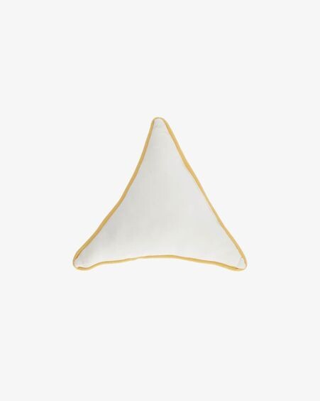 Cojín triangular Fresia 100% algodón blanco