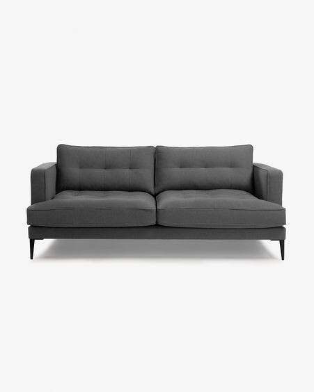 Sofá Tanya 2 plazas gris oscuro 183 cm